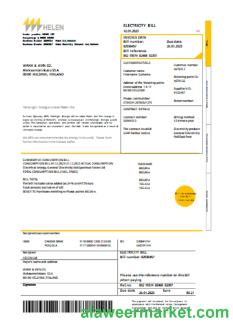Helen Proof of address utility business bill,  SCR